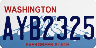 WA license plate AYB2325