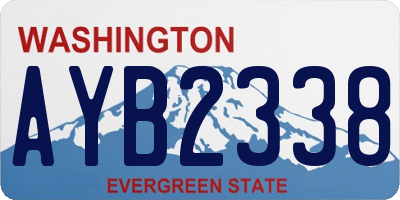 WA license plate AYB2338