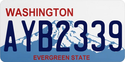 WA license plate AYB2339