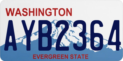 WA license plate AYB2364