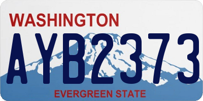 WA license plate AYB2373