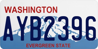 WA license plate AYB2396