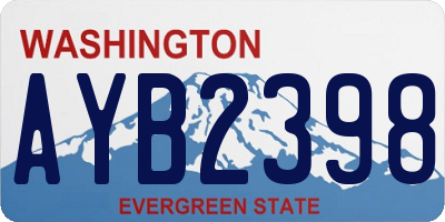 WA license plate AYB2398