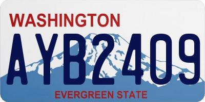 WA license plate AYB2409