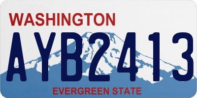 WA license plate AYB2413