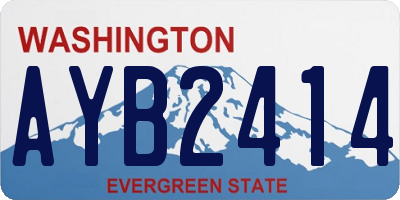 WA license plate AYB2414