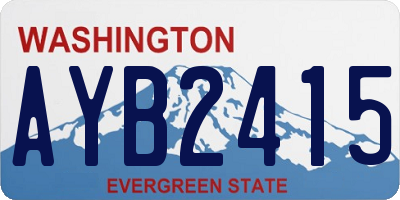 WA license plate AYB2415