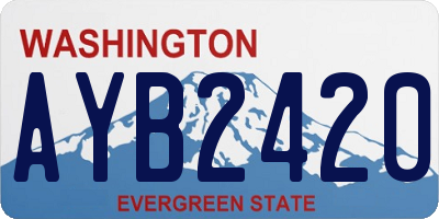 WA license plate AYB2420