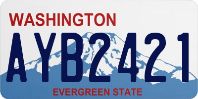 WA license plate AYB2421