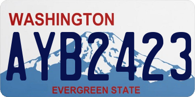 WA license plate AYB2423