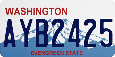 WA license plate AYB2425