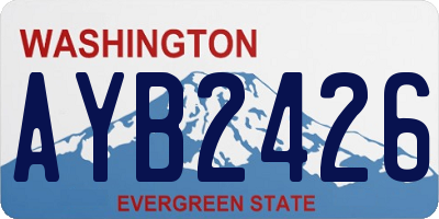 WA license plate AYB2426