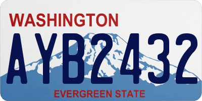 WA license plate AYB2432