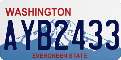 WA license plate AYB2433