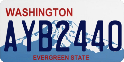 WA license plate AYB2440