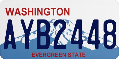 WA license plate AYB2448