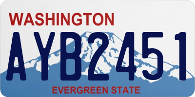 WA license plate AYB2451