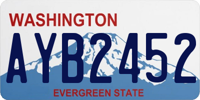 WA license plate AYB2452