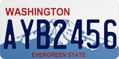 WA license plate AYB2456