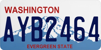 WA license plate AYB2464