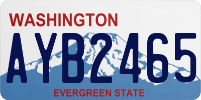 WA license plate AYB2465