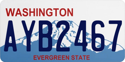 WA license plate AYB2467