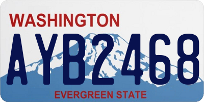 WA license plate AYB2468