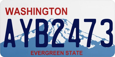 WA license plate AYB2473