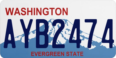 WA license plate AYB2474