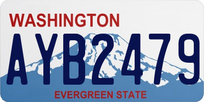 WA license plate AYB2479