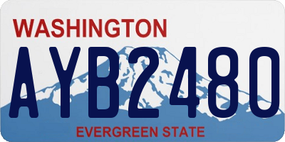 WA license plate AYB2480