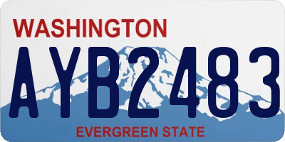 WA license plate AYB2483