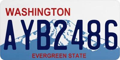WA license plate AYB2486