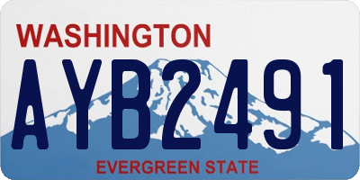 WA license plate AYB2491
