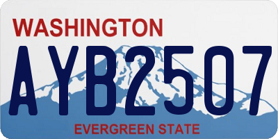 WA license plate AYB2507