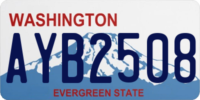 WA license plate AYB2508