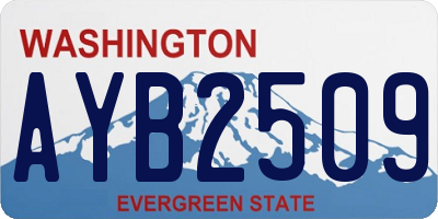 WA license plate AYB2509