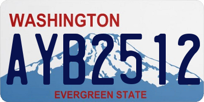 WA license plate AYB2512