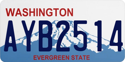 WA license plate AYB2514