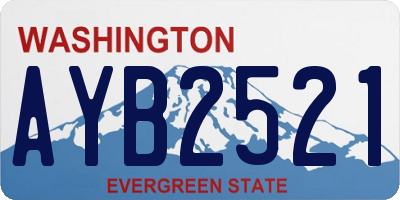WA license plate AYB2521