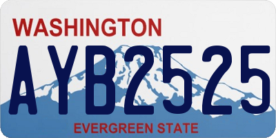 WA license plate AYB2525