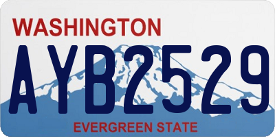 WA license plate AYB2529