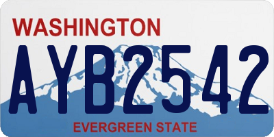 WA license plate AYB2542