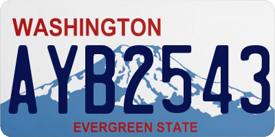 WA license plate AYB2543