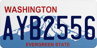WA license plate AYB2556