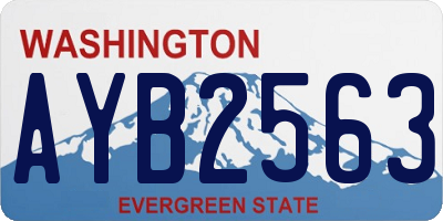 WA license plate AYB2563
