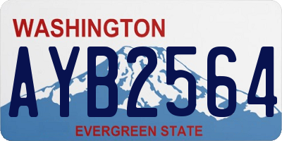 WA license plate AYB2564