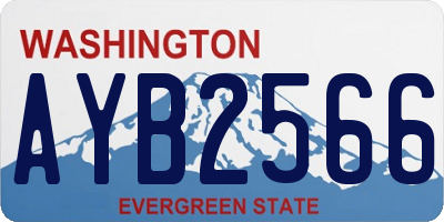 WA license plate AYB2566