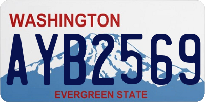 WA license plate AYB2569