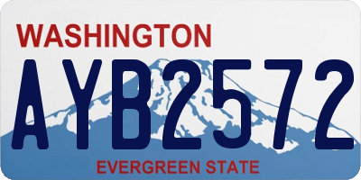 WA license plate AYB2572